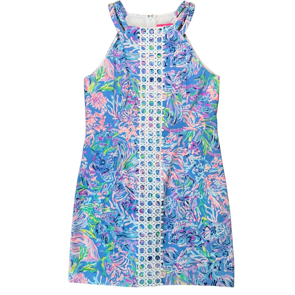 Lilly Pulitzer Floral All Together Now Pearl Stretch Shift Dress